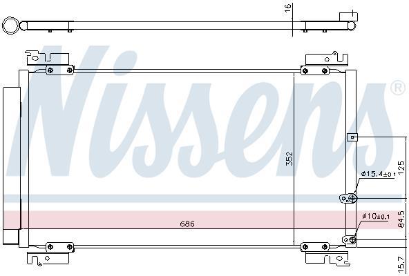 Condensador, aire acondicionado NISSENS ref. 940574