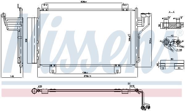 Condenseur, climatisation (Radiateur de climatisation) NISSENS ref. 940575