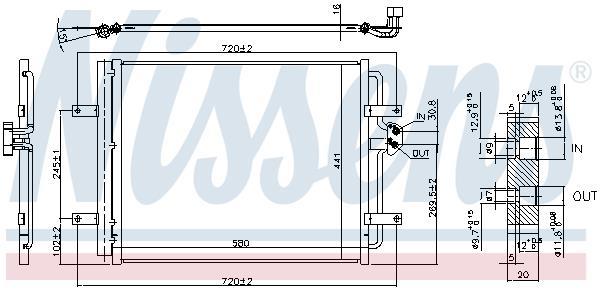 Condensador, aire acondicionado NISSENS ref. 940584