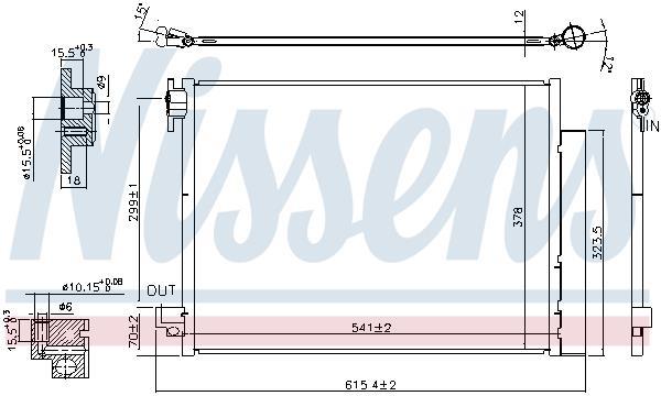 Condensador, aire acondicionado NISSENS ref. 940593