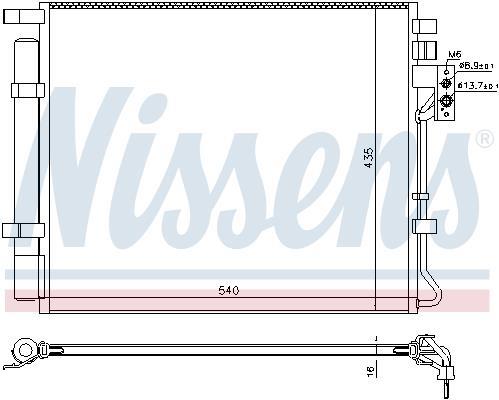 Condenseur, climatisation (Radiateur de climatisation) NISSENS ref. 940594