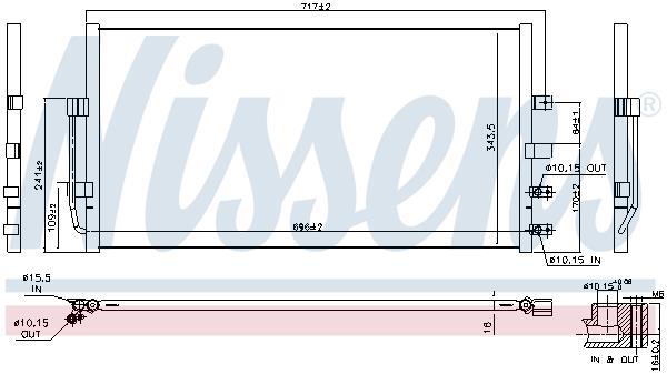 Condensador, aire acondicionado NISSENS ref. 940602