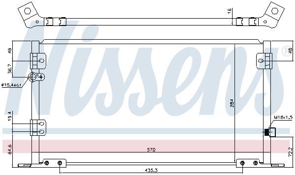 Condensador, aire acondicionado NISSENS ref. 940608