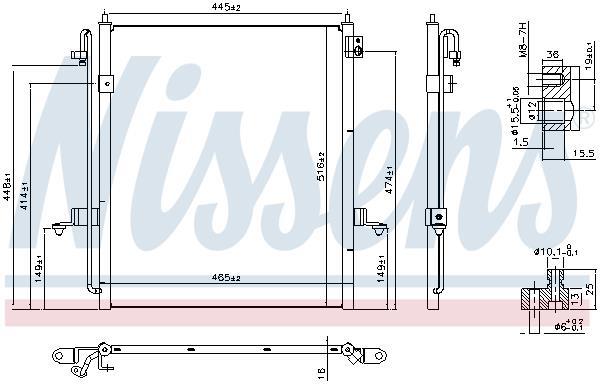 Condensador, aire acondicionado NISSENS ref. 940610