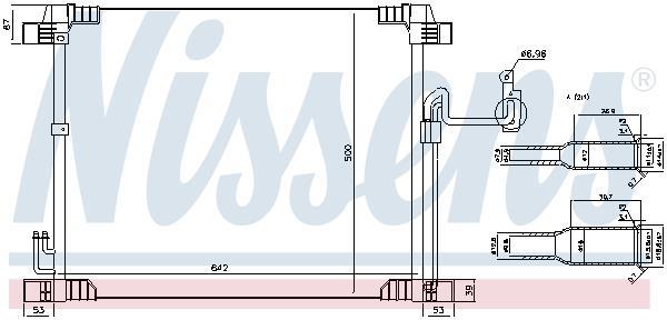 Condensador, aire acondicionado NISSENS ref. 940616