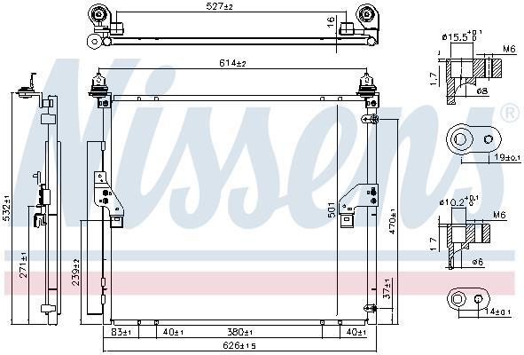 Condensador, aire acondicionado NISSENS ref. 940617