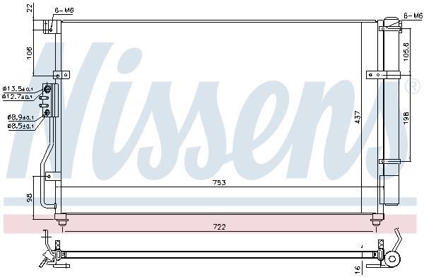 Condensador, aire acondicionado NISSENS ref. 940629