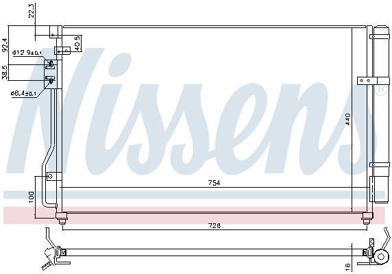 Condensador, aire acondicionado NISSENS ref. 940630