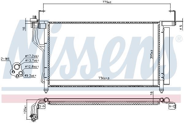 Condensador, aire acondicionado NISSENS ref. 940632