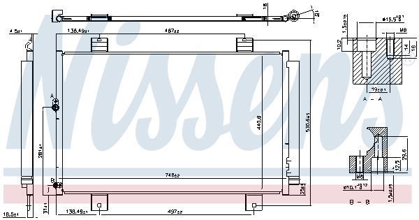 Condensador, aire acondicionado NISSENS ref. 940640