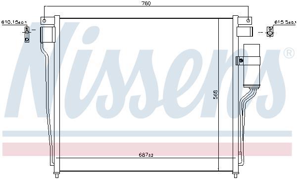 Condensador, aire acondicionado NISSENS ref. 940643