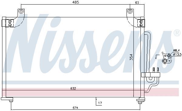 Condensador, aire acondicionado NISSENS ref. 940644