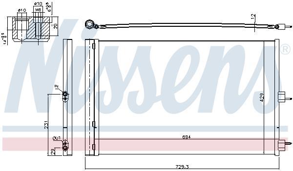 Condensador, aire acondicionado NISSENS ref. 940660