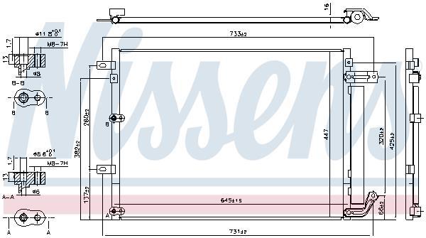 Condensador, aire acondicionado NISSENS ref. 940675