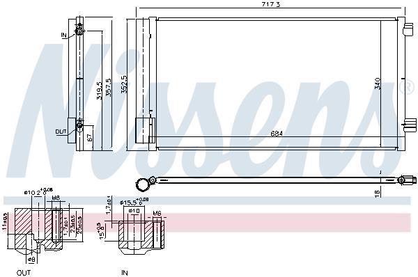 Condensador, aire acondicionado NISSENS ref. 940678