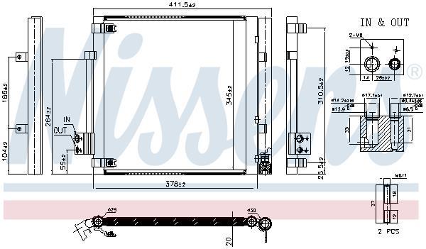 Condensador, aire acondicionado NISSENS ref. 940679