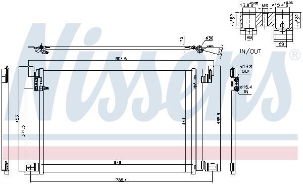 Condenseur, climatisation (Radiateur de climatisation) NISSENS ref. 940685