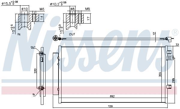 Condensador, aire acondicionado NISSENS ref. 940692