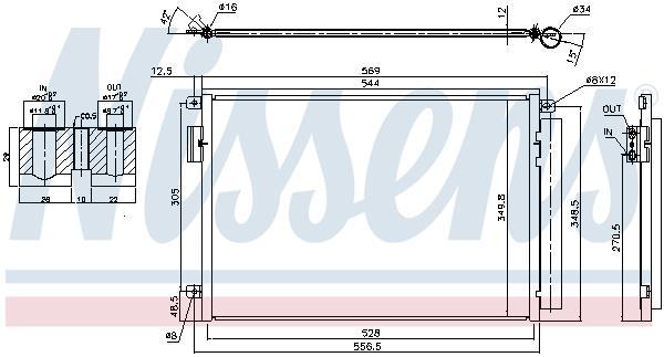 Condensador, aire acondicionado NISSENS ref. 940693