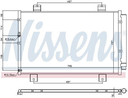 Condensador, aire acondicionado NISSENS ref. 940697