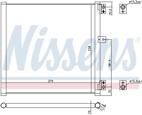 Condensador, aire acondicionado NISSENS ref. 940704