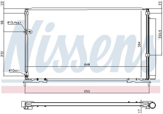 Condensador, aire acondicionado NISSENS ref. 940707