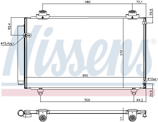 Condenseur, climatisation (Radiateur de climatisation) NISSENS ref. 940708