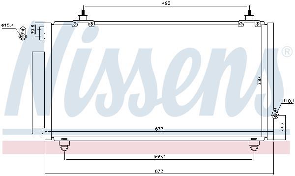 Condensador, aire acondicionado NISSENS ref. 940710