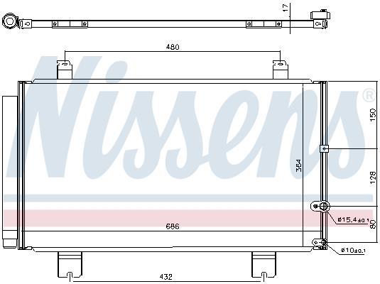 Condensador, aire acondicionado NISSENS ref. 940711