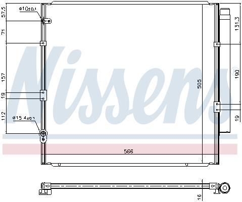 Condensador, aire acondicionado NISSENS ref. 940712