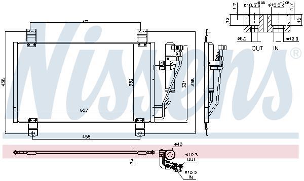 Condenseur, climatisation (Radiateur de climatisation) NISSENS ref. 940725