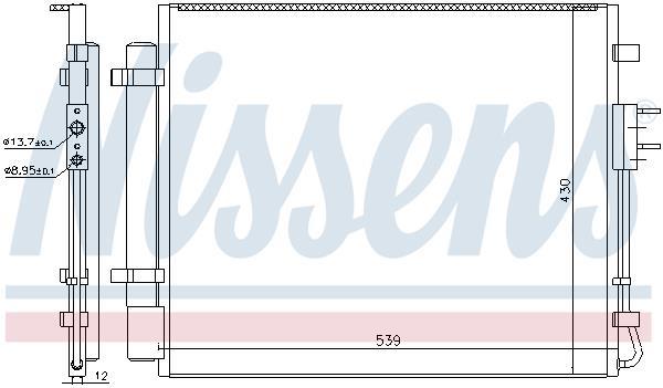 Condenseur, climatisation (Radiateur de climatisation) NISSENS ref. 940727