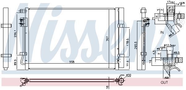 Condensador, aire acondicionado NISSENS ref. 940730