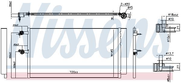 Condenseur, climatisation (Radiateur de climatisation) NISSENS 940743