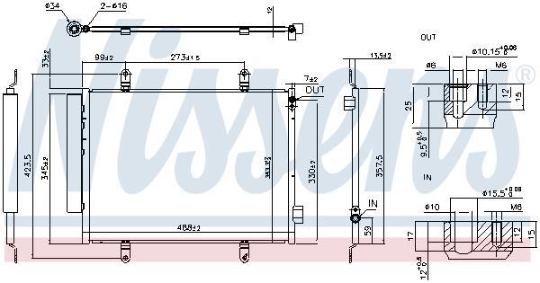 Condenseur, climatisation (Radiateur de climatisation) NISSENS ref. 940747