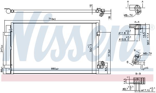 Condenseur, climatisation (Radiateur de climatisation) NISSENS ref. 940750