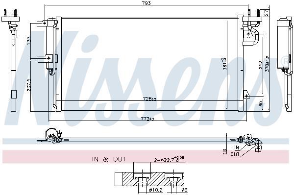 Condensador, aire acondicionado NISSENS ref. 940764