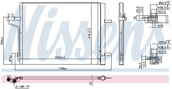 Condenseur, climatisation (Radiateur de climatisation) NISSENS 940767