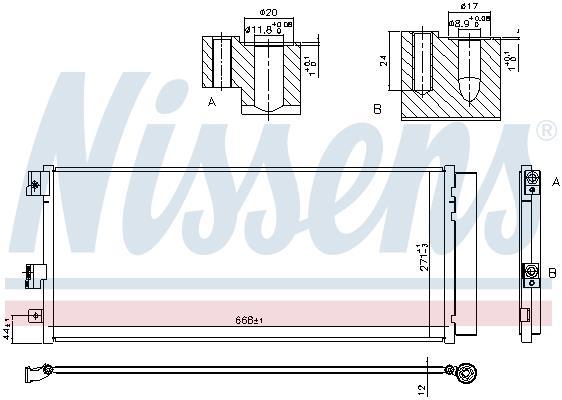 Condenseur, climatisation (Radiateur de climatisation) NISSENS 940791