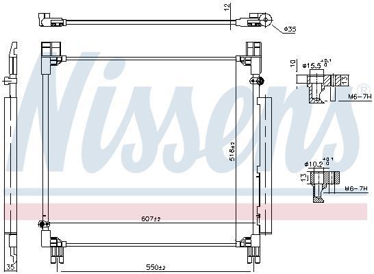 Condenseur, climatisation (Radiateur de climatisation) NISSENS 940799