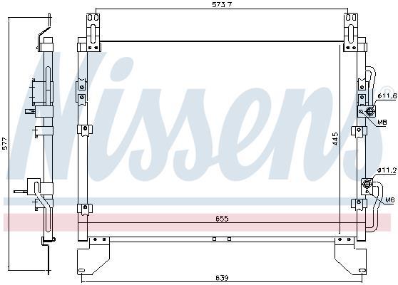 Condenseur, climatisation (Radiateur de climatisation) NISSENS ref. 940805