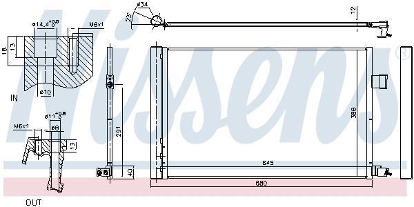 Condenseur, climatisation (Radiateur de climatisation) NISSENS ref. 940808