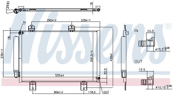 Condenseur, climatisation (Radiateur de climatisation) NISSENS 940810