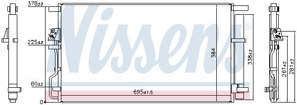 Condensador, aire acondicionado NISSENS ref. 940820