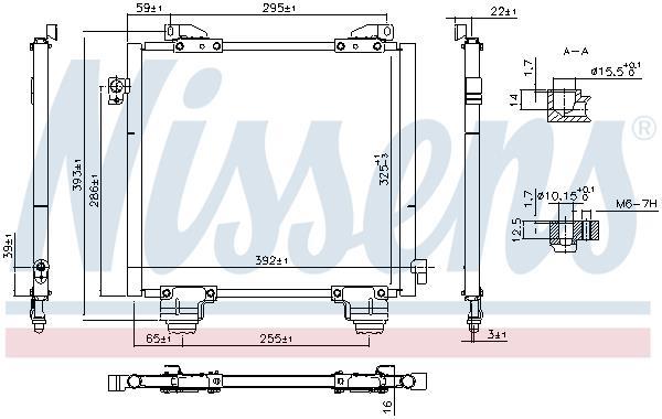 Condensador, aire acondicionado NISSENS ref. 940825