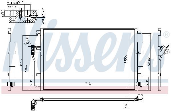 Condenseur, climatisation (Radiateur de climatisation) NISSENS ref. 940826