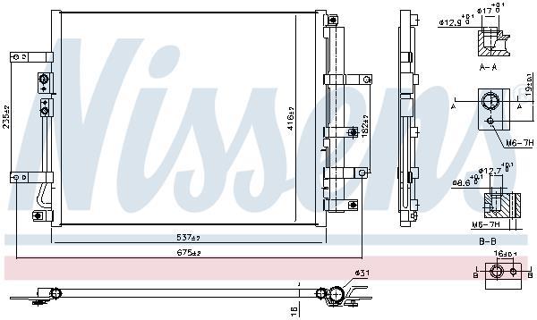 Condensador, aire acondicionado NISSENS ref. 940832