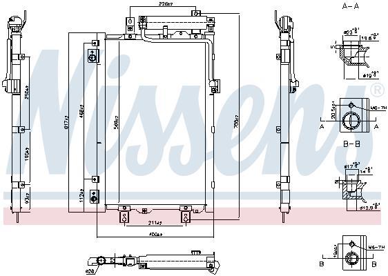 Condenseur, climatisation (Radiateur de climatisation) NISSENS ref. 940833