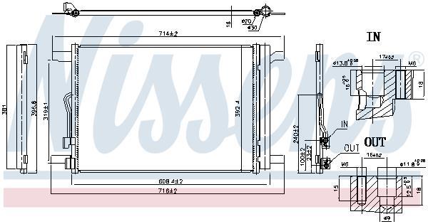 Condenseur, climatisation (Radiateur de climatisation) NISSENS ref. 940834