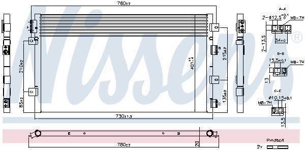 Condenseur, climatisation (Radiateur de climatisation) NISSENS ref. 940855